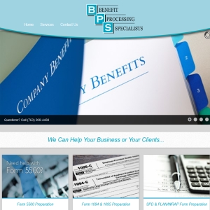 Benefits processing website design